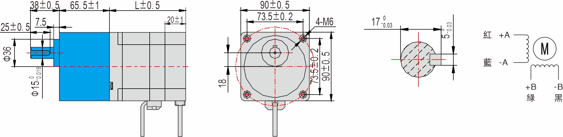 英士達(dá)機(jī)電 85mm 系列 偏心齒輪箱閉回路步進(jìn)馬達(dá)